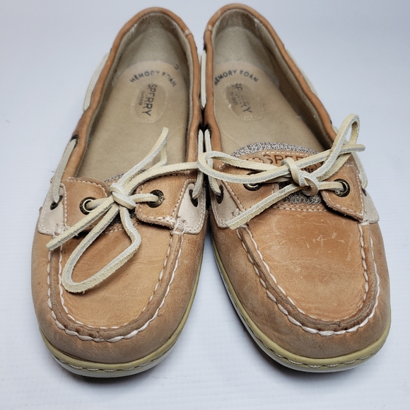 SPERRY Women's Top Sider Tan Angelfish Slip-On Boat Shoes Size 8 - Picture 4 of 17